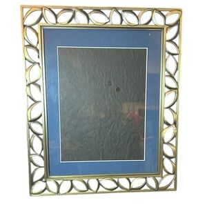 Gold Metal Leaf Loop Picture Frame Single Mat Modern Classic‎ Decor
